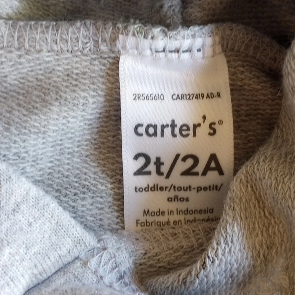3 Pcs Carter's Dinosaur Hoodie Gap T-shirt H&M Skull Cap 2T